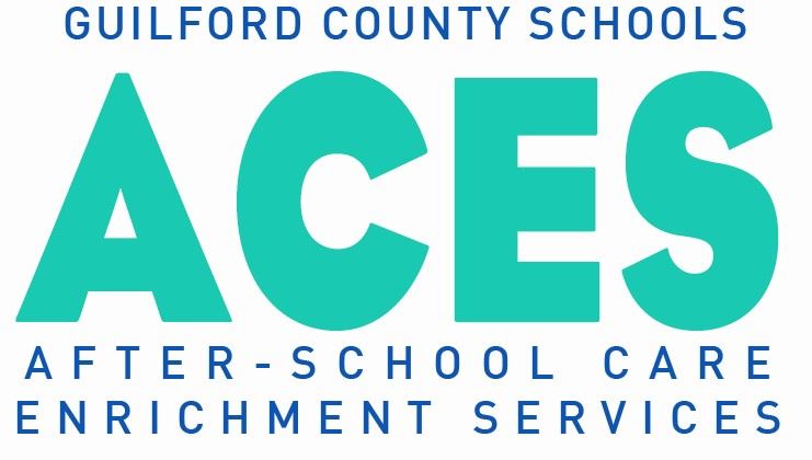 Guilford County ACES Logo Blue and White